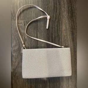 Whiting & Davis Cream Beige Mesh Crossbody Bag Prom Purse Elegant